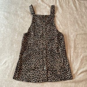 Love Fire Cheetah print overall dress
